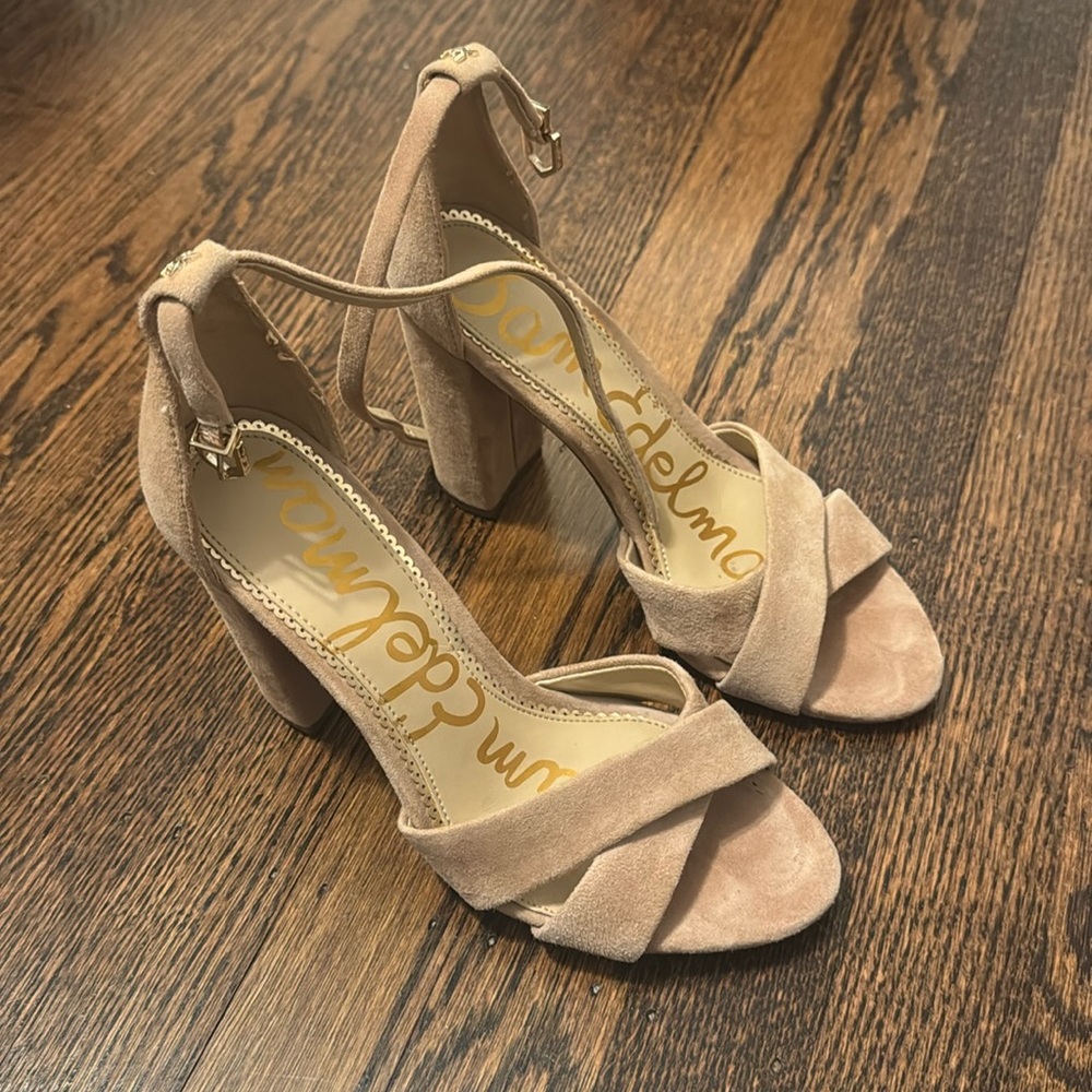 Sam Edelman Nude Suede Heels